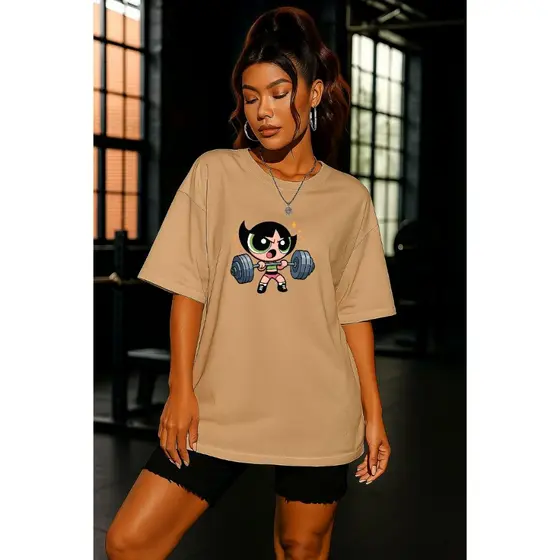 Camiseta Camisa Feminina Super Poderosas Academia Treino Fitness Gym Blusão Algodão