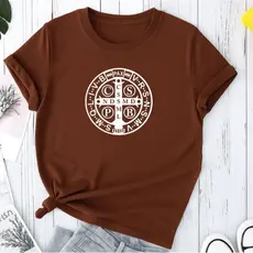 Camiseta Blusa Unissex Medalha São Bento 100% Algodão Católica Religiosa Igreja
