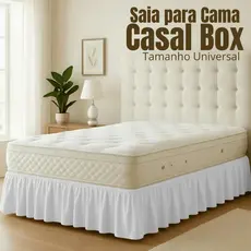 Saia Para Cama Casal Box Tamanho Universal (Queen e King)