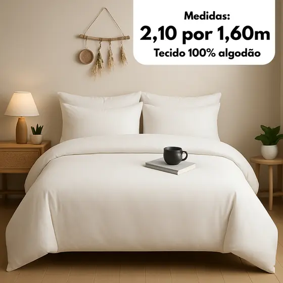Edredom Cobertor Solteiro Algodão  Peça Liso Quentinho Dupla Face