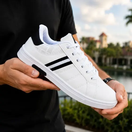 Tênis masculino casual sapatenis branco unicc lançamento