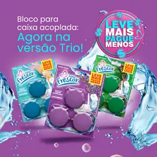 Pedra Pastilha Caixa Acoplada Triplo45G Lavanda Novo Frescor
