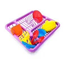 Brinquedo Infantil Menina Educativo Cozinha Sequinha Com Escorredor E Acessórios Divplast