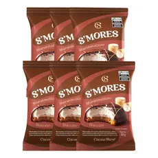 Kit 6 Chocolates S'mores Cacau Show Recheio Marshmallow 30g