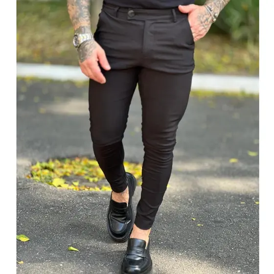 Calça Masculina Super Skine Justa Muito Elastano Bengaline Alfaiataria Premium