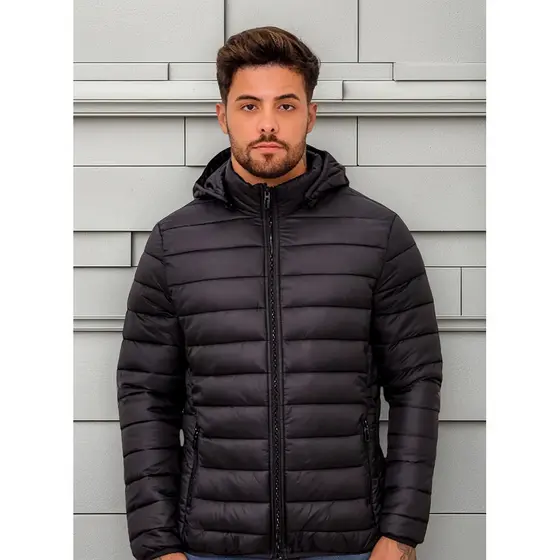 Jaqueta Puffer Bobojaco Frio Casaco Impermeável Capuz