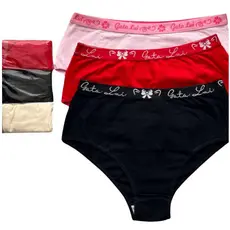Kit De Calcinhas Calçola Extra Grande Plus Size Senhora Algodão Elástico Exposto Confort Gata Lui