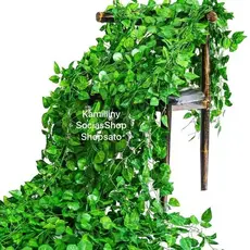 10 Metros Hera Verde Planta Artificial Trepadeira Ramas Folhagem Pendente enfeitar Enfeitar 5 Cordões de Folhagem