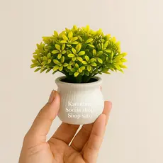Mini Bonsai Colorido Artificial no Vasinho de Boca Ondulada para Decorar e Enfeitar a Casa e Escritório Enfeite