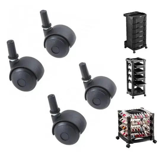 4 Rodinhas Dompel P/ Carrinhos Auxiliares Salão Original
