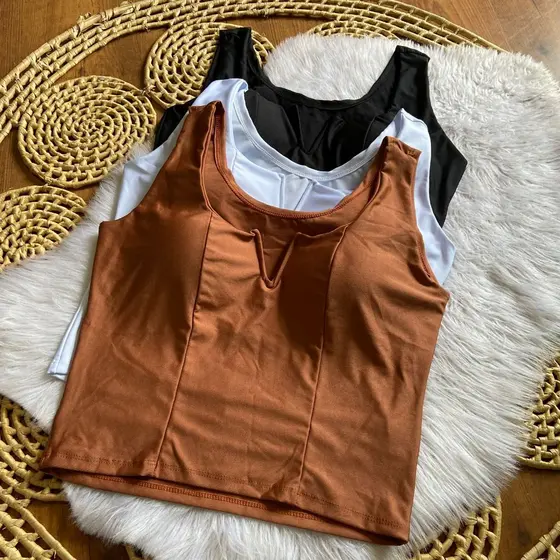Blusa cropped 44 a 48 feminino plus size EXG suplex