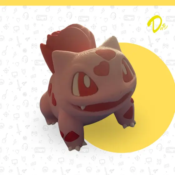 Figure Boneco Pokémon Bulbassauro Corações Presente Decoração