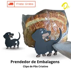 Prendedor de Embalagens e Clipe de Pão Cachorro Salsicha Dachshund Organização de cozinha Utilidades domésticas criativa