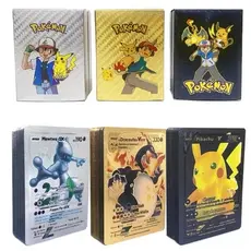 Cartas Pokémon 55 Peças Gold Edition Cards Raros e Colecionáveis