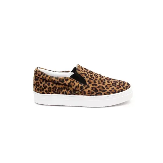 Tênis Feminino Super Casual de Onça Slip On Confortável e Resistente Para o Dia Dia