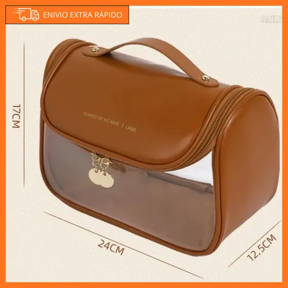 Necessaire impermeável de PVC e PU - Bolsa - Viagem - Porta Maquiagem