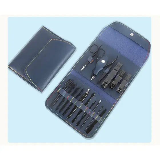 KIT 16 Pçs/Set Professional Aço Inoxidável Cutícula Nippers Cortador De Unhas