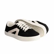 Tênis Amaia Vert Feminino Casual Preto Off White Plataforma Macio Conforto Urbano Dia A Dia