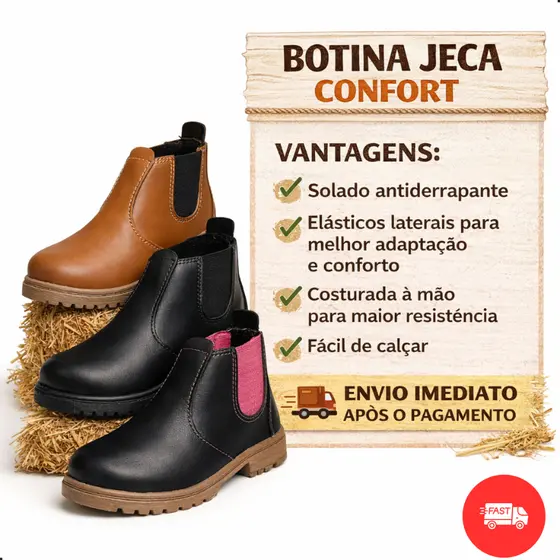 Bota Infantil Botinha Botina Coturno Jeca Country Menino Menina