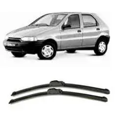 Par de Palhetas Limpador de Parabrisas FIAT PALIO em Silicone 1996 a 2011 (Jogo)