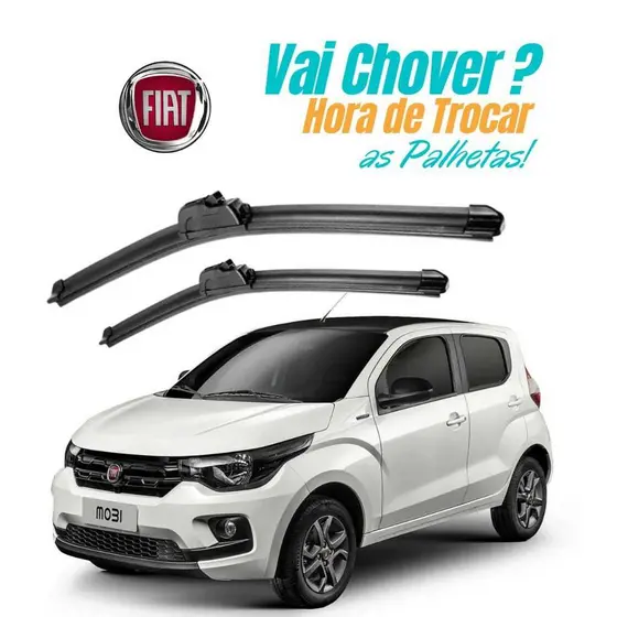 Par Palheta Limpador de Parabrisa FIAT MOBI Até 2019 em Silicone