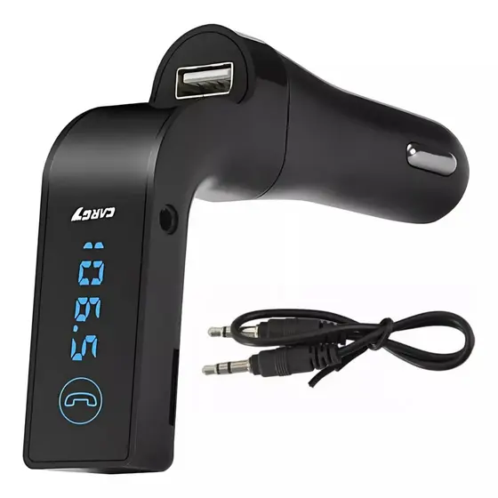 Transmissor Veicular CAR G7 Bluetooth com radio e MP3 Pendrive e cartão de memoria e atende chamada