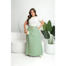Saia Longa Godê em Tecido Sensorial Marrant | Caimento Leve e Elegante