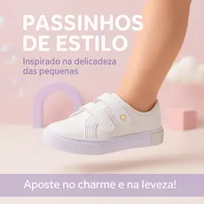 Tênis Infantil Feminino Escolar Confortável 25 ao 36 Velcro - Envio Imediato
