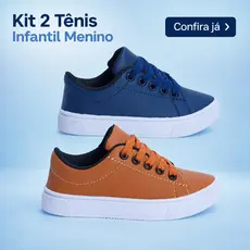 Kit 2 Pares Tênis Infantil Masculino Escolar Confortável Colegial com Solado Antiderrapante