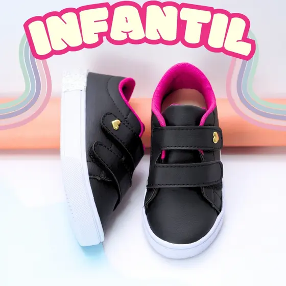 Tênis Menina Infantil Leve e Macio Escolar Velcro 25 ao 36 Pronta Entrega