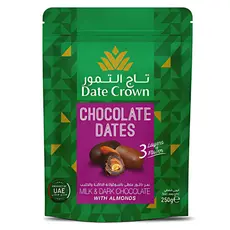 Tâmaras Date Crown Chocolate Ao Leite & Dark Tamaras Premium Importadas Dubai
