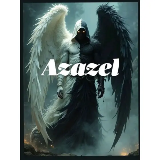 QUADRO DECORATIVO PLACA MDF- AZAZEL DE UM LADO BRANCO E DO OUTRO PRETO