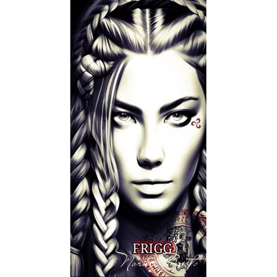 QUADRO DECORATIVO PLACA MDF-ROSTO DO FRIGG PRETO E BRANCO