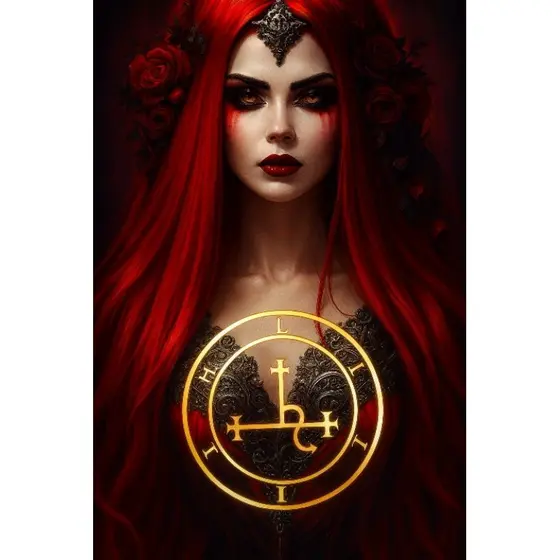 Quadro Decorativo Lilith Cabelo Vermelho