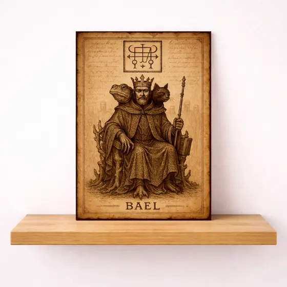 QUADRO DECORATIVO PLACA MDF- BAEL- SABEDORIA E DOMINIO
