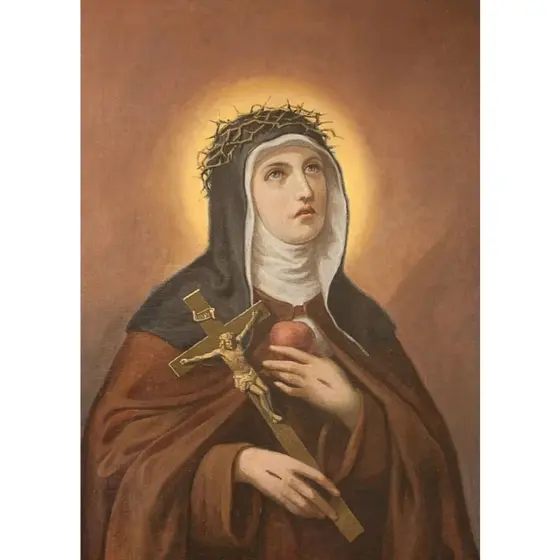 QUADRO DECORATIVO SANTA ANGELA DE FOLIGNO  ENVIO IMEDIATO PLACA DECORATIVA