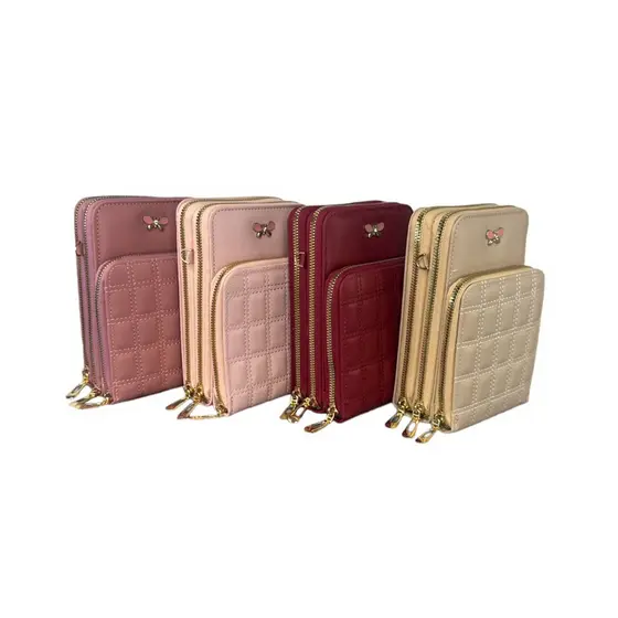 Bolsa Transversal Feminina Moda Femina Porta Celular Com 3 Divisórias