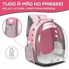Mochila Bolsa Pet Visão ABERTA Astronauta Varias cores Gato Ou Cachorro--F1211