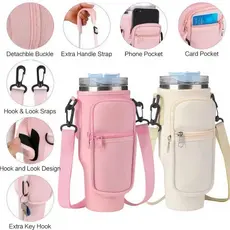 Bolsa Porta Garrafas De Água Compatível Com Copo 40oz 1,2 Litro Para Celular Chaveiro Com Alça De Ombro Ajustável