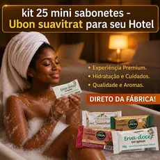 Kit 25 Mini Sabonetes Hotel Ubon Suavitrat Premium Direto da Fábrica Hoteis Pousada Clubes Amenities