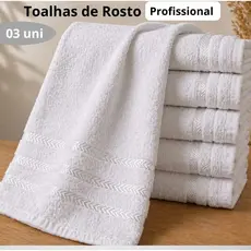 Kit Toalhas de Rosto 100% algodão 3 unidades