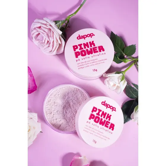 Pó Solto Ultrafino Rosa Mosqueta Pink Power 15g - Dapop