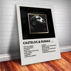 Quadro Decorativo Placas BK Quadro Discografia Album em MDF 30x20cm Full HD