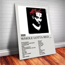 Quadro Decorativo Placas Playboi Carti Quadro Discografia Album em MDF 30x20cm Full HD