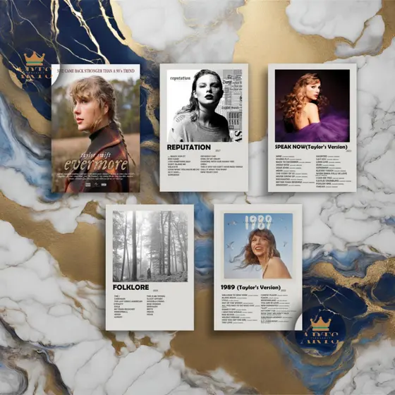 Quadro Decorativo Placas Taylor Swift Quadro Discografia Album em MDF 30x20cm Full HD