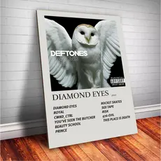 Quadro Decorativo Placas deftones Quadro Discografia Album em MDF 30x20cm Full HD