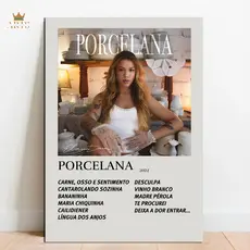 Quadro Decorativo Placas Elana Dara - Porcelana Quadro Discografia Album em MDF 30x20cm Full HD