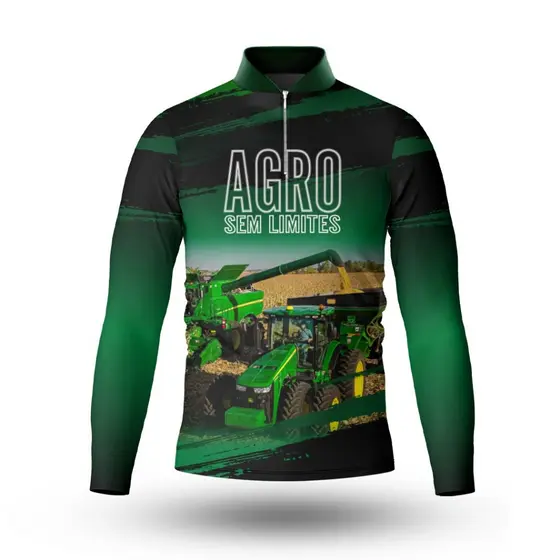 Camisa Camiseta Agro Infantil Agricultura Proteção Uv50+