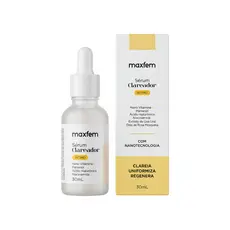 Sérum Clareador Maxfem 30ml com ácido hialurônico: hidrata, clareia e uniformiza dia e noite