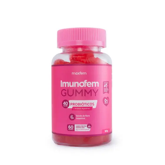 Imunofem Gummy Probiótico 40bi Feminino PH Íntimo Saudável